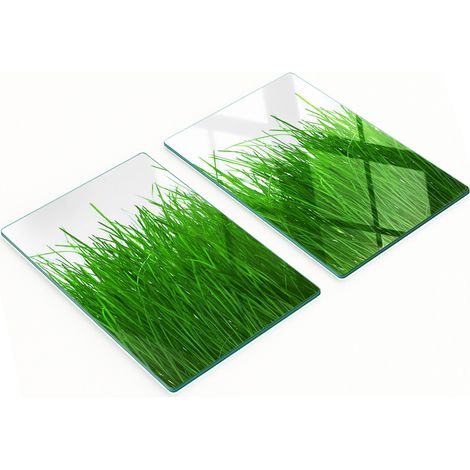 Pannelli decorativi multifunzionali da cucina in vetro temperato a forma di erba, 2x40x52 cm (1/5)