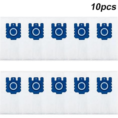 Geeignet für Airclean GN 3D Staubbeutel, Staubbeutel/Filter für Miele S2, S5, S8, Classic C1, C2 und C3 Serien-Kanisterstaubsauger (10er-Packung) (1/2)