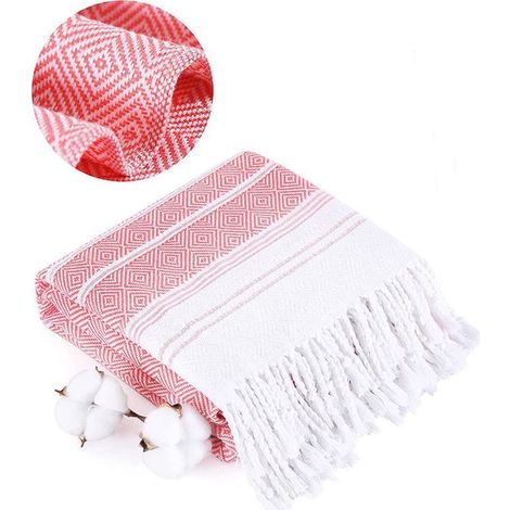 Serviette de bain et de gym unisexe en coton à séchage rapide, extra-large 180x100 cm, couleur 3, multi-usage. (1/5)