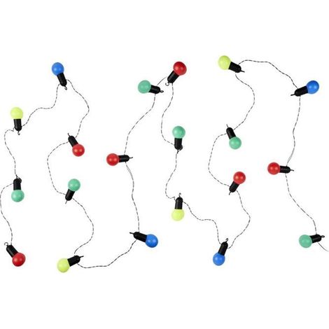 20 ampoules guirlande solaire, LED multicolores, 10,70 m, étanche IP44, pour balcon terrasse jardin extérieur