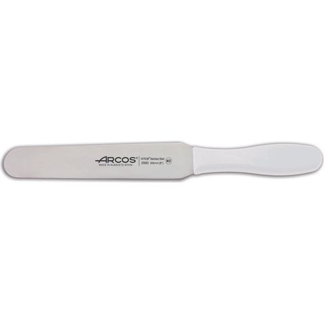 Spatel  Arcos Farbe - Prof  299024 aus Nitrum-Edelstahl und mango Ergonomisches weißes Polypropylen mit 20 cm Klinge, in Vitrine