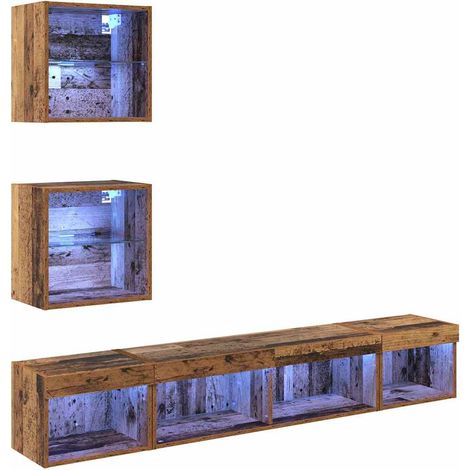 Maison Exclusive - TV Wand Einheiten mit LED mit LED 5 pcs Althol