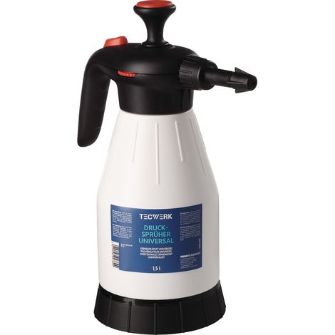 Pulverizador  a presión  360 grados  FPM 1,5l  FPM/FKM juntas  rojo TECWERK (1/2)