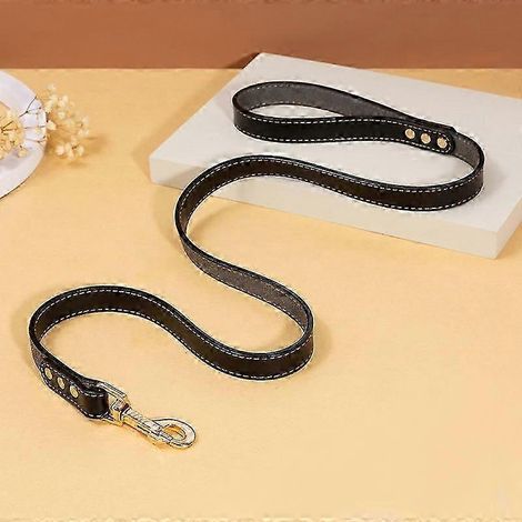 Collier noir pour animaux de compagnie, collier en cuir, collier pour chien, accessoires pour animaux de compagnie (1/5)
