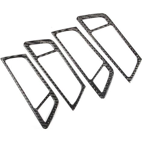 4-teiliges Set Türgriffrahmen-Abdeckungen aus Kohlefaser für den Innenraum, passend für Q5 SQ5 8R (1/5)