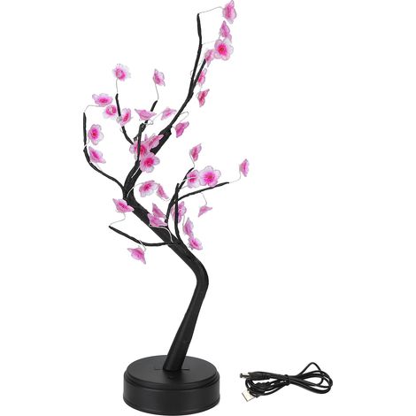 Arbre lumineux bonsai fleur de prunier USB 35LED lampe décorative Noël maison fête nuit (1/5)