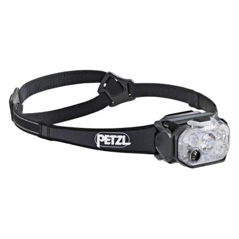 PETZL Swift RL Classic - Linterna frontal ligera y recargable de 1200 lúmenes, color negro