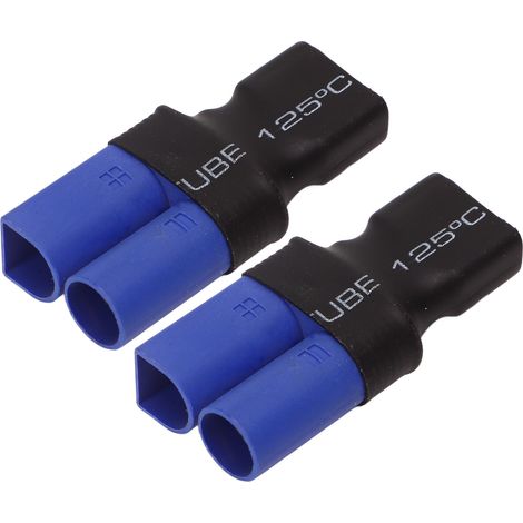Adaptateur T vers EC5 femelle-mâle, connecteur sans fil sécurisé pour batterie RC (voiture, avion, bateau) - Lot de 2 (1/5)