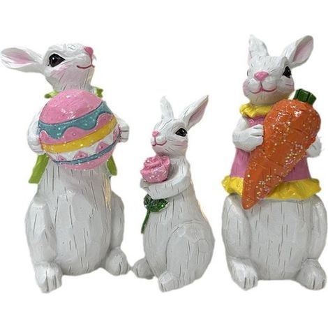 Osterhasen-Deko-Set – 3-teilig, Frühling, Tischdeko, Party, Zuhause (1/5)
