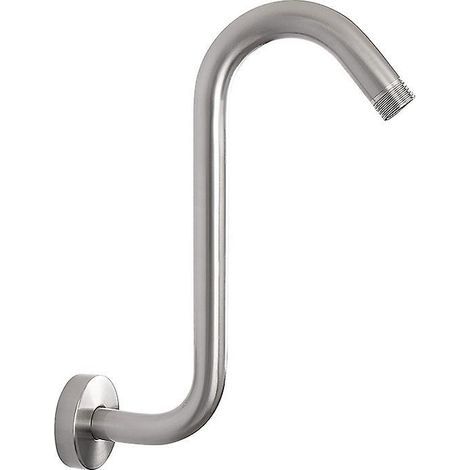 S-förmiges Duschrohr, Duschkopf-Verlängerungsarm, Standardanschluss, Badezimmerzubehör, 8 Zoll (1 Stück, gebürstetes Nickel) (1/3)