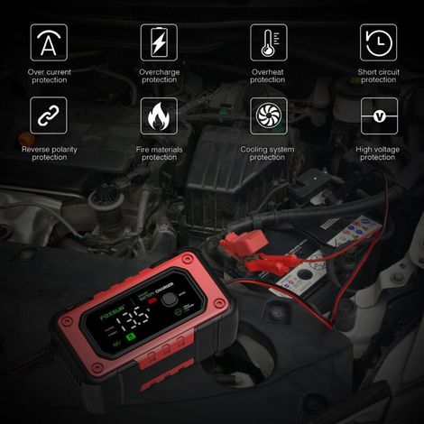 Mainteneur de Chargeur de Batterie Intelligent 12V/24V Protections Multiples de Réparation pour Voiture, Camion/AGM/Gel/Wet/SLA (1/3)