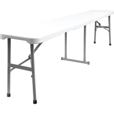 Banco Plegable Multifuncional, Portatil, Resistente,Multiusos 183x28x44 cm. Color Blanco (1/5)
