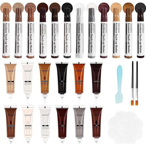 12 Colours Wood Touch-Up Felt Tip for Wood, 12 Colours (1/5)