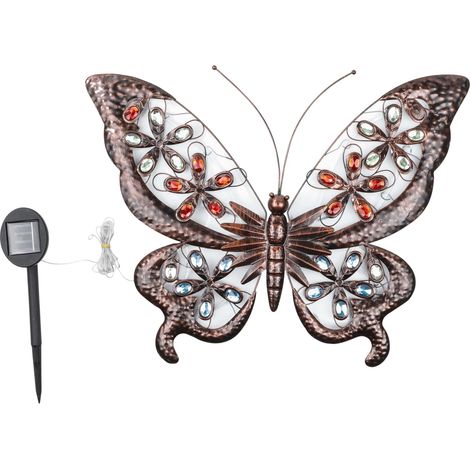 LED Solar Wandlicht - Schmetterling