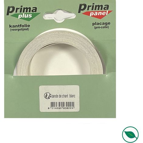 Forestea – Bande de chant stratifié mélaminé blanc 5m x 23mm – Finition soignée – Collage à chaud pour durabilité – Pour tablettes bois