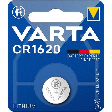 Pile bouton au lithium Varta CR1620 3V sous blister