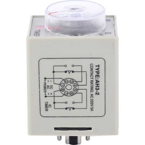 Mini relais temporisé AH3-2, contrôleur de retard, minuterie AC 220V pour système de contrôle automatique (1/5)