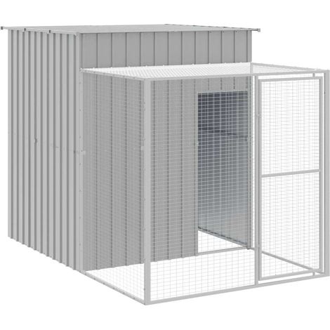 Maison Exclusive - Pollaio Area Corsa Grigio Chiaro 165x251x181 cm Acciaio Zincato