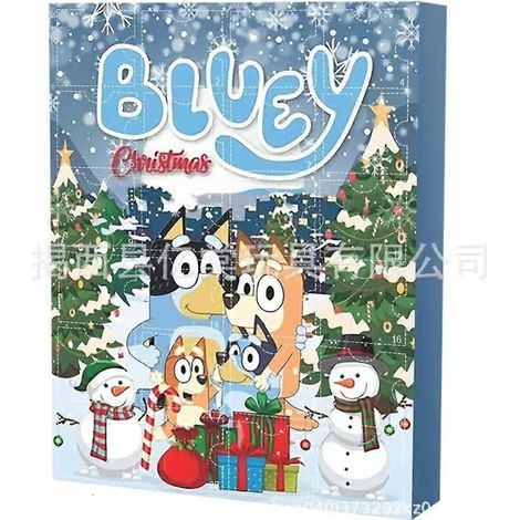 Calendrier de l'Avent 2026 Boîte à l'aveugle décoration en acrylique Bluey boîte surprise de Noël de 24 jours la plus vendue Bluey Dog B