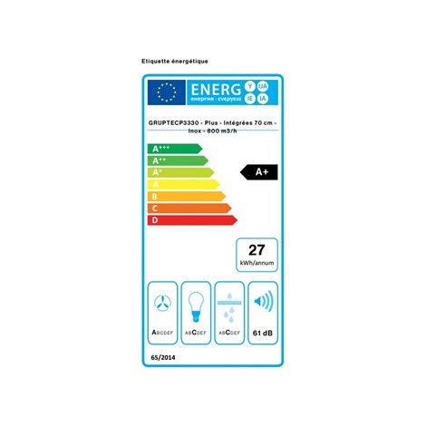 Groupe filtrant Falmec GRUPTECP3330 70 cm Inox Brossé A+ (1/5)
