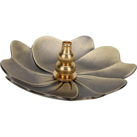 Support de brûle-encens en cuivre, plateau artisanal écologique, décoration intérieure vintage, ensemble en forme de calebasse pour ancien porte-encensoir. (1/5)