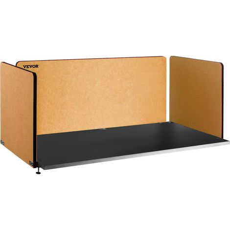 VEVOR Panneau de Separation pour Bureau 3 Panneaux Jaune Separateur de Bureau Acoustique 152 x 61 x 61 cm Panneau Frontal Acoustique Epaisseur de Bureau 10-35 mm Ecran de Separation Espace Prive Ecole
