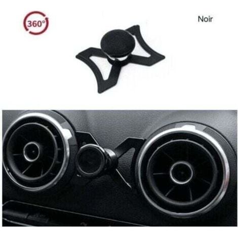 Support de téléphone de voiture pour Audi A3 S3 RS3 8V 2012-2016 Support de téléphone Support de grille d'aération 360 Rotatif GPS Support Auto Accessoires, noir (1/4)
