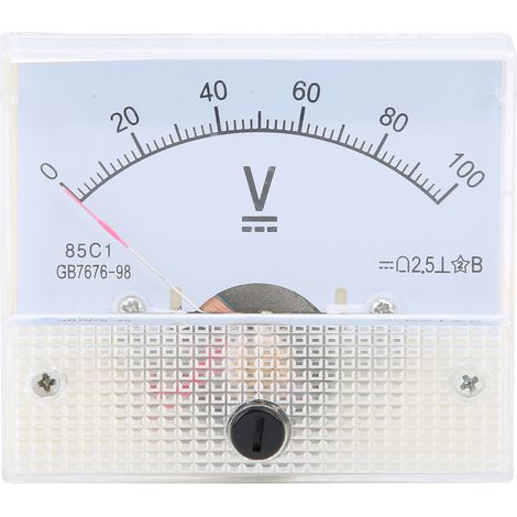 Voltmètre Analogique DC 0-100V pour Tableau de Bord - Mesure de Tension Haute Précision