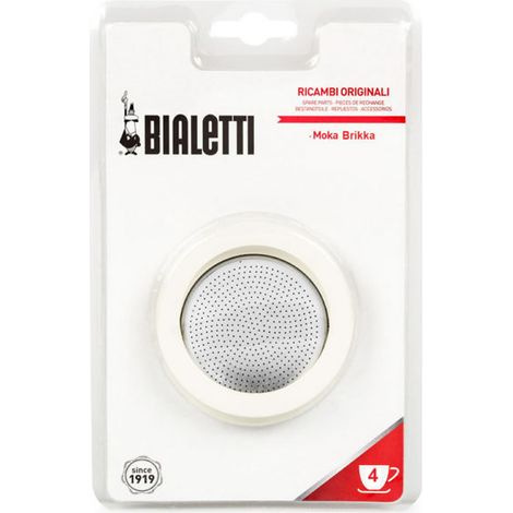 Ricambi per caffettiera bialetti brikka 4 tazze set guarnizioni e filtro originale