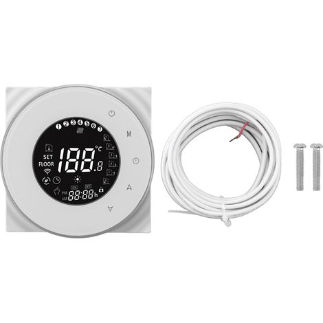 Eosnow Intelligentes WiFi-Fußbodenheizungsthermostat, Sprachsteuerung für elektrische Heizsysteme mit VA-LCD-Touchscreen, 95 - 240 V