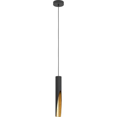 Eglo Barbotto lampe noire et dorée design moderne (1/3)
