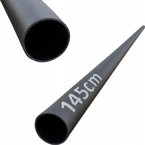 Tube en acier - 145 cm - Ø 25 mm - Noir - Résistant - Idéal pour garde-corps