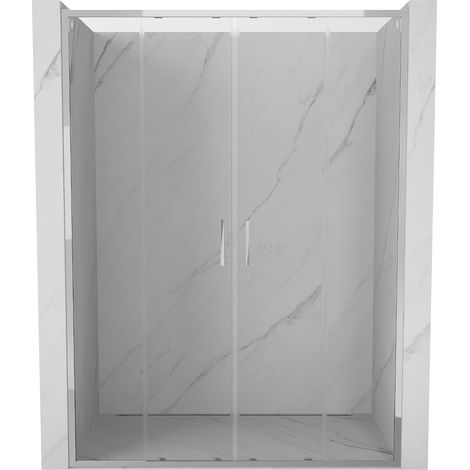 Mexen Exo puertas de ducha dobles correderas 130 cm, transparente, cromo - 8152-130-000-01-00 (1/5)