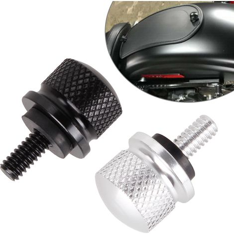 Motorcycle parts quick-release seat screws for Harley seats, mudguards, and seat cushion fixing nuts M6 - - Silver