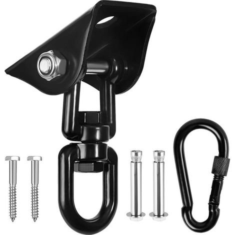 Gancho de techo，Sistema de suspensión，Gancho para colgar，Para hormigón y madera，Acero inoxidable，Giratorio 360°，450 kg (1/5)
