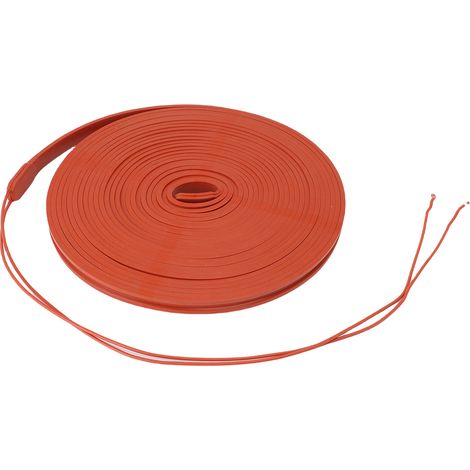 Ortviai Ruban Chauffant pour Tuyaux 15 x 10000 mm, 750 W, Étanche et Flexible en Silicone, pour Toit et Camping-car