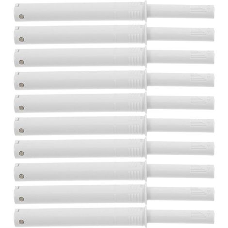 Loquet Caché pour Porte de Placard, Blanc, Lot de 10, Plastique (1/5)