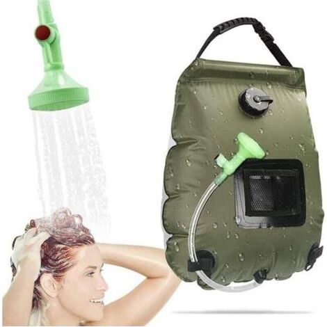 VURAHOME - 20-Liter-Warmwasserdusche für den Außenbereich mit Heizgerät, tragbare Garten-/Pooldusche für Camping und Wandern mit Duschkopf und Ein-/Ausschalter - (1/5)