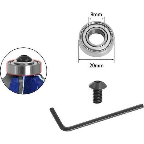 Kit d'accessoires de roulements en acier robustes pour menuisiers et travailleurs du bois, durable (1/5)