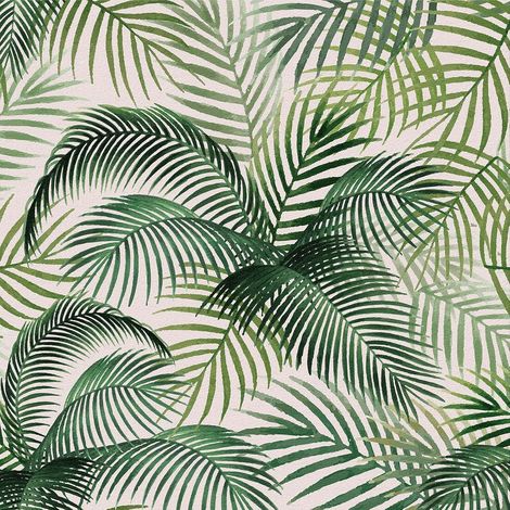 Papel pintado autoadhesivo, 44x300CM Selva Tropical con Hojas Verdes, Papel de Contacto Fácil de Despegar y Pegar, Película de Vinilo Decorativa Removible para Armarios y Paredes (1/5)