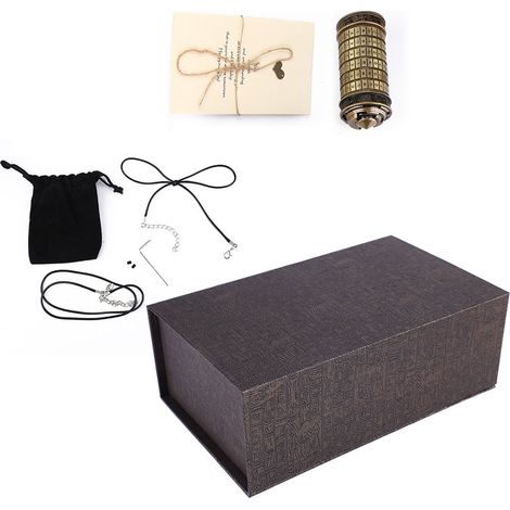 Da Vinci Buchstabenkombinations-Vorhängeschloss-Ringhalter, romantisches Geschenk mit Ring (1/5)