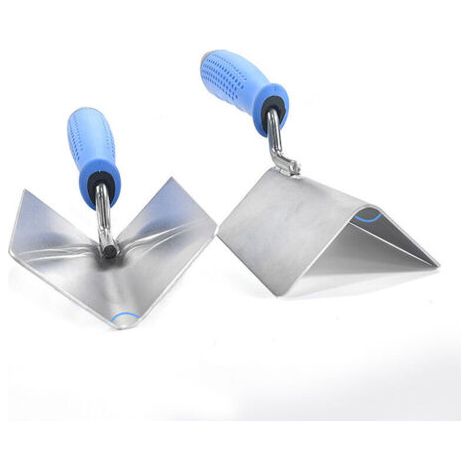 Lot de 2 Truelles d'angle en Acier Inoxydable - Truelle d'angle Intérieure et Extérieure en Acier Inoxydable - Spatule d'angle av (1/4)
