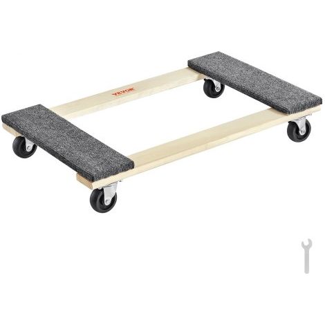 Möbelwagen, Möbelwagen, 4 Räder, tragbare bewegliche Rollen, robust, ineinandergreifend, klein, flach, für schwere Möbel, 2 Stück, 40,6 x 27,9 cm, 227,8 kg Kapazität, schwarz (1/5)