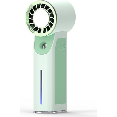 Mini ventilatore portatile VHV con funzione di ricarica Type-C - Ventilatore a mano con nebulizzazione fredda - Mini ventilatore potente per estate, viaggi, sport e ufficio - Verde (1/5)
