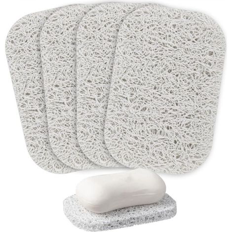 Set di 4 piedini di sollevamento per portasapone, portasapone per doccia, cucina, bagno, viaggi, hotel, prodotti per la pulizia