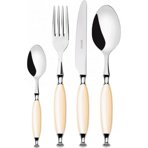 COUNTRY Ghiera Cromata, Posate Set 24 Pz, Scatola Compact, Casa (1/2)