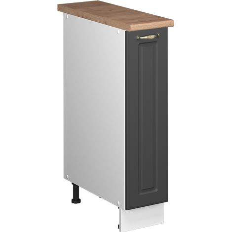 Armadio cucina dispensa alto Fame-Line, Oro-antracite rustico/Bianco, 20 cm, PL Rovere, Vicco (1/5)