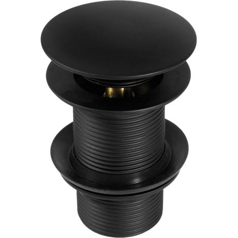 Tappo per lavabo - SENZA troppopieno nero NHC B10A (1/5)