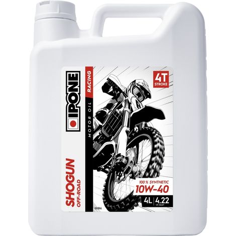 Huile Ipone Shogun 10W40 4L Synthétique Tout-Terrain 4T Cross Enduro Qualité
