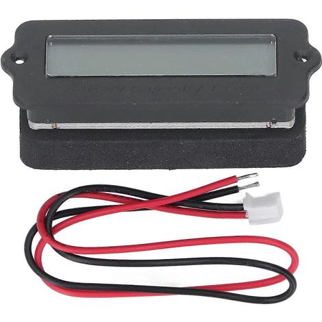 Batteriemessgerät mit Hintergrundbeleuchtung, digitaler Spannungsanzeige, Kapazitätsüberwachung für Lithiumbatterien 8–63 V 2Pb
